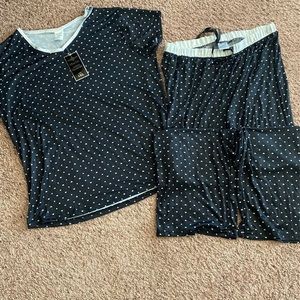 NWT Mayfair heart blk/ white pajamas size 1xl